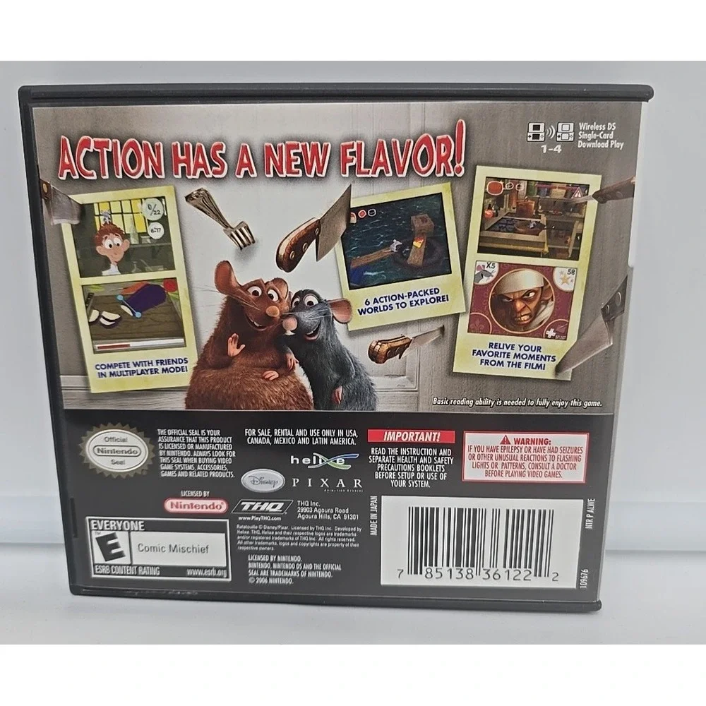 Ratatouille - Nintendo‎ DS Book Only Instruction Manuals Sleeve Disney